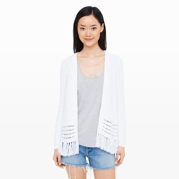 Club Monaco Sweaters - Club Monaco India Fringe-Hem Cardigan